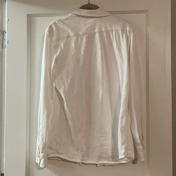 Faherty Sunwashed Knit Shirt, White - S - Picture 9 of 10